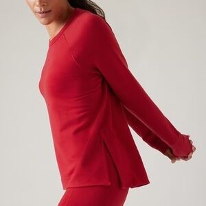 EUC Athleta Coaster Luxe Recover Sweatshirt, Clover Berry, M